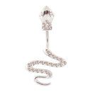 Women Sexy Rhinestone Dangle Belly Button Chain Navel Piercing Ring Body Jewelry Waist Chain Button Puncture Jewelry