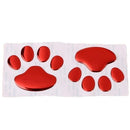 2PCS Car Sticker Cool Design Paw 3D Animal Dog Cat Bear Foot Prints Footprint Decal Car Stickers Silver Gold Auto Accessories
