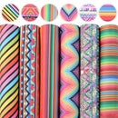 6-10pcs/set A5 15*21cm Rainbow Lychee Glitter Synthetic Leather Set DIY Vinyl for Bows Material Faux Leather Sheets,1Yc9938