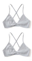 2 PCS Comfort Cotton Bra For Women French Style Bralette Deep V Triangle Cup Bralet Underwear Wireless Lingerie Push Up Bras