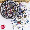 1 Jar Mix Shapes Glitter Diamond Pearls Metal Twisted Bar Beads Frosted Heart Nail Art Rhinestones Gems Decals Manicure DIY Tips