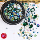 1 Jar Mix Shapes Glitter Diamond Pearls Metal Twisted Bar Beads Frosted Heart Nail Art Rhinestones Gems Decals Manicure DIY Tips