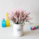 1 Bundle Artificial Flowers Romantic Provence Lavender Plastic Wedding Decorative Vase for Home Decor Grain Christmas Fake Plant