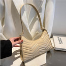 2021 New Shopping Bag Retro Casual Lady Underarm Handbag Stone Pattern Shoulder Bag Female Leather Solid Color Chain Female Bag