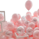 20pcs Pink Silver Confetti balloons Set Chrome metallic ballon Birthday Party Wedding Decoration Wedding Anniversary globals