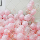 20pcs Pink Silver Confetti balloons Set Chrome metallic ballon Birthday Party Wedding Decoration Wedding Anniversary globals