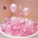 20pcs Pink Silver Confetti balloons Set Chrome metallic ballon Birthday Party Wedding Decoration Wedding Anniversary globals