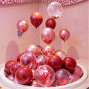 20pcs Pink Silver Confetti balloons Set Chrome metallic ballon Birthday Party Wedding Decoration Wedding Anniversary globals