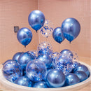 20pcs Pink Silver Confetti balloons Set Chrome metallic ballon Birthday Party Wedding Decoration Wedding Anniversary globals