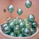 20pcs Pink Silver Confetti balloons Set Chrome metallic ballon Birthday Party Wedding Decoration Wedding Anniversary globals