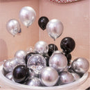 20pcs Pink Silver Confetti balloons Set Chrome metallic ballon Birthday Party Wedding Decoration Wedding Anniversary globals