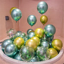 20pcs Pink Silver Confetti balloons Set Chrome metallic ballon Birthday Party Wedding Decoration Wedding Anniversary globals