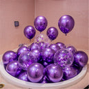 20pcs Pink Silver Confetti balloons Set Chrome metallic ballon Birthday Party Wedding Decoration Wedding Anniversary globals