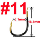 10 or 20 pcs Fishing Hook Single Fishhook Fishing Accessories Supplies Lures Carp Fishing Tackle Barbed Colored Tungsten Alloy