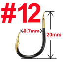 10 or 20 pcs Fishing Hook Single Fishhook Fishing Accessories Supplies Lures Carp Fishing Tackle Barbed Colored Tungsten Alloy