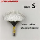 300pcs/lot Float Transparent Rubber Stopper Ss S M L Fishing Bobber Stopper Float Cylindrical Space Bean Fish Line Accessories