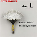 300pcs/lot Float Transparent Rubber Stopper Ss S M L Fishing Bobber Stopper Float Cylindrical Space Bean Fish Line Accessories