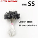 300pcs/lot Float Transparent Rubber Stopper Ss S M L Fishing Bobber Stopper Float Cylindrical Space Bean Fish Line Accessories