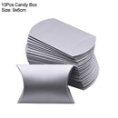 10/20/30Pcs Pillow Candy Box Kraft Paper Christmas Gift Packaging Boxes Candy Bags Wedding Favors Birthday Party Decorations