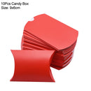 10/20/30Pcs Pillow Candy Box Kraft Paper Christmas Gift Packaging Boxes Candy Bags Wedding Favors Birthday Party Decorations
