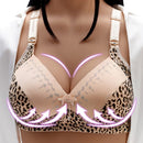 Fashion Leopard print yoga bra sexy front button underwear push up bra buckle female Anti-Sagging Large Size Bra 2021 Female bra