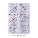 1350pcs/Box Mix Sizes ss6-ss20 glass non hot fix rhinestone flat back crystal stone strass glitters nail diamond for DIY garment