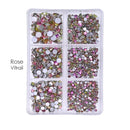 1350pcs/Box Mix Sizes ss6-ss20 glass non hot fix rhinestone flat back crystal stone strass glitters nail diamond for DIY garment