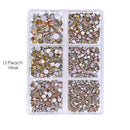 1350pcs/Box Mix Sizes ss6-ss20 glass non hot fix rhinestone flat back crystal stone strass glitters nail diamond for DIY garment