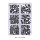 1350pcs/Box Mix Sizes ss6-ss20 glass non hot fix rhinestone flat back crystal stone strass glitters nail diamond for DIY garment