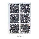 1350pcs/Box Mix Sizes ss6-ss20 glass non hot fix rhinestone flat back crystal stone strass glitters nail diamond for DIY garment