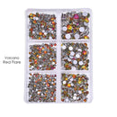 1350pcs/Box Mix Sizes ss6-ss20 glass non hot fix rhinestone flat back crystal stone strass glitters nail diamond for DIY garment