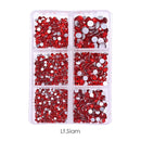 1350pcs/Box Mix Sizes ss6-ss20 glass non hot fix rhinestone flat back crystal stone strass glitters nail diamond for DIY garment