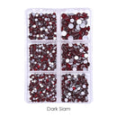 1350pcs/Box Mix Sizes ss6-ss20 glass non hot fix rhinestone flat back crystal stone strass glitters nail diamond for DIY garment