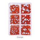 1350pcs/Box Mix Sizes ss6-ss20 glass non hot fix rhinestone flat back crystal stone strass glitters nail diamond for DIY garment