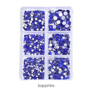 1350pcs/Box Mix Sizes ss6-ss20 glass non hot fix rhinestone flat back crystal stone strass glitters nail diamond for DIY garment