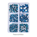 1350pcs/Box Mix Sizes ss6-ss20 glass non hot fix rhinestone flat back crystal stone strass glitters nail diamond for DIY garment