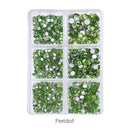 1350pcs/Box Mix Sizes ss6-ss20 glass non hot fix rhinestone flat back crystal stone strass glitters nail diamond for DIY garment