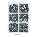 1350pcs/Box Mix Sizes ss6-ss20 glass non hot fix rhinestone flat back crystal stone strass glitters nail diamond for DIY garment
