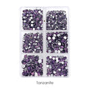 1350pcs/Box Mix Sizes ss6-ss20 glass non hot fix rhinestone flat back crystal stone strass glitters nail diamond for DIY garment