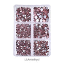 1350pcs/Box Mix Sizes ss6-ss20 glass non hot fix rhinestone flat back crystal stone strass glitters nail diamond for DIY garment