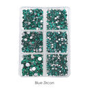 1350pcs/Box Mix Sizes ss6-ss20 glass non hot fix rhinestone flat back crystal stone strass glitters nail diamond for DIY garment