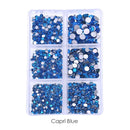 1350pcs/Box Mix Sizes ss6-ss20 glass non hot fix rhinestone flat back crystal stone strass glitters nail diamond for DIY garment