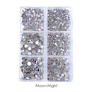 1350pcs/Box Mix Sizes ss6-ss20 glass non hot fix rhinestone flat back crystal stone strass glitters nail diamond for DIY garment