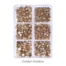 1350pcs/Box Mix Sizes ss6-ss20 glass non hot fix rhinestone flat back crystal stone strass glitters nail diamond for DIY garment