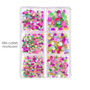 1350pcs/Box Mix Sizes ss6-ss20 glass non hot fix rhinestone flat back crystal stone strass glitters nail diamond for DIY garment