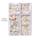 1350pcs/Box Mix Sizes ss6-ss20 glass non hot fix rhinestone flat back crystal stone strass glitters nail diamond for DIY garment