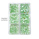 1350pcs/Box Mix Sizes ss6-ss20 glass non hot fix rhinestone flat back crystal stone strass glitters nail diamond for DIY garment