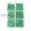 1350pcs/Box Mix Sizes ss6-ss20 glass non hot fix rhinestone flat back crystal stone strass glitters nail diamond for DIY garment