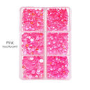 1350pcs/Box Mix Sizes ss6-ss20 glass non hot fix rhinestone flat back crystal stone strass glitters nail diamond for DIY garment