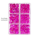 1350pcs/Box Mix Sizes ss6-ss20 glass non hot fix rhinestone flat back crystal stone strass glitters nail diamond for DIY garment